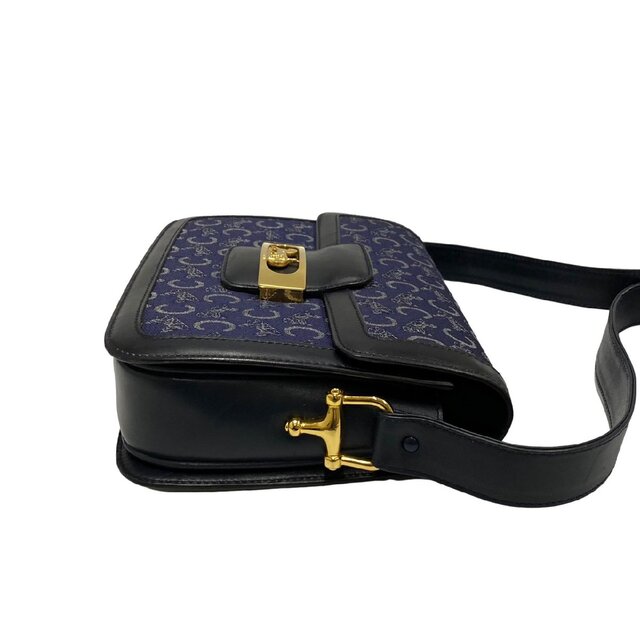 極美品 CELINE セリーヌ 馬車金具 Cマカダム レザー キャンバス