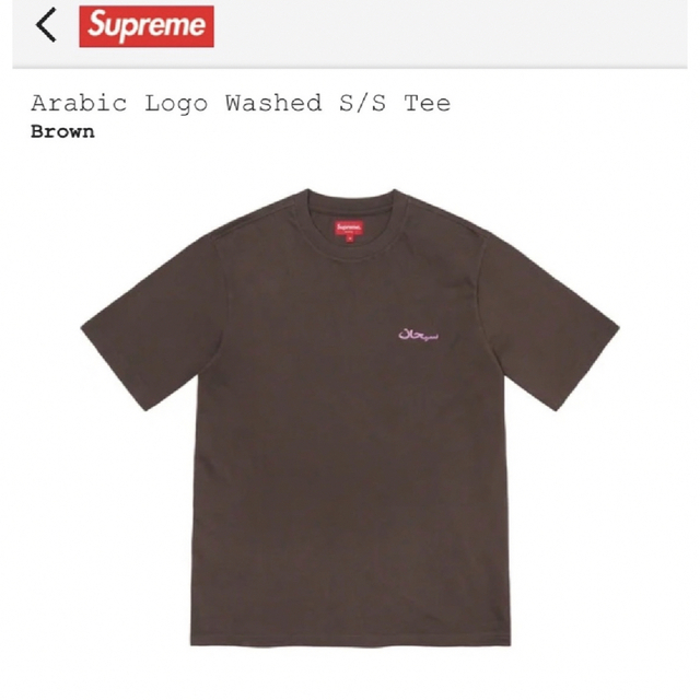 Supreme Arabic Logo Washed S/S Tee Tシャツ