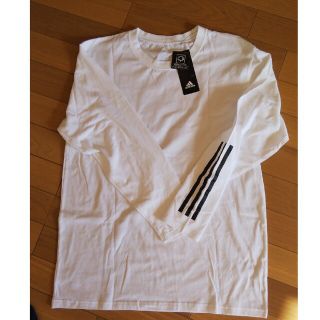 アディダス(adidas)のアディダス　長袖白Ｔシャツ(Tシャツ/カットソー(七分/長袖))