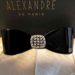 L 黒 銀 ALEXANDRE DE PARIS ヘアクリップ ヴァンドーム www