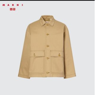 ユニクロ(UNIQLO)のユニクロ×マルニ オーバーサイズユーティリティジャケット ベージュM(ブルゾン)