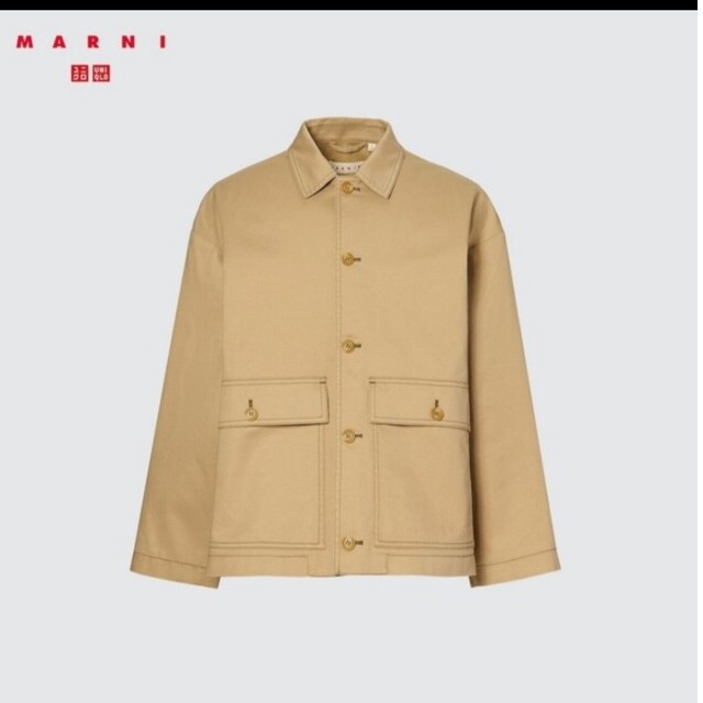 MARNI - ユニクロ×マルニ オーバーサイズユーティリティジャケット ベージュ Mサイズ