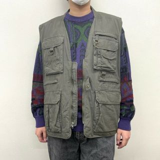 カベラス Cabela's サファリベスト フィッシングベスト サイズ：XL カーキ系古着 【中古】(ベスト)