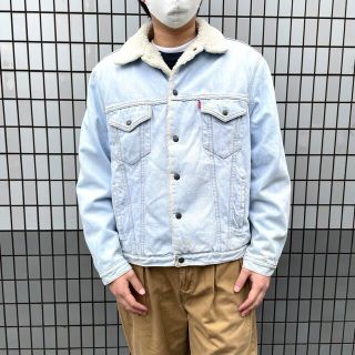 リーバイス(Levi's)のLevi's Sherpa Trucker Jacket リーバイス シェルパ トラッカージャケット ボア デニム ジージャン サイズ：L アイスブルー MADE IN TUNISIA【Levis】 【70608 0214】 【中古】(その他)