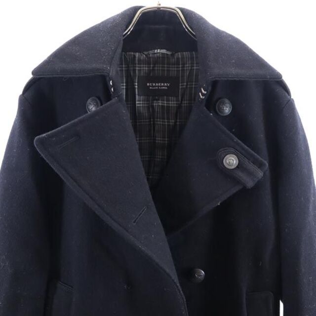 バーバリーブラックレーベル ピーコート L 黒 BURBERRY BLACK LABEL 三