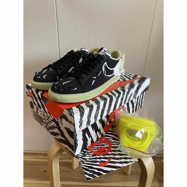 ACRONYM × Nike Blazer Low "Black" 27.0cm靴/シューズ