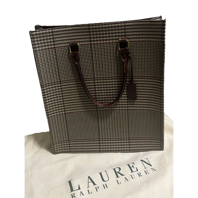 Ralph Lauren(ラルフローレン)のLAUREN RALPH LAUREN トートバッグ　ハンドバッグ　チェック柄 メンズのバッグ(トートバッグ)の商品写真