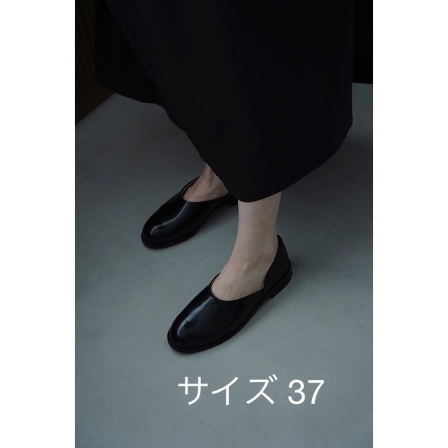 HARUTA×CLANE FLAT SHOES BLACK 37