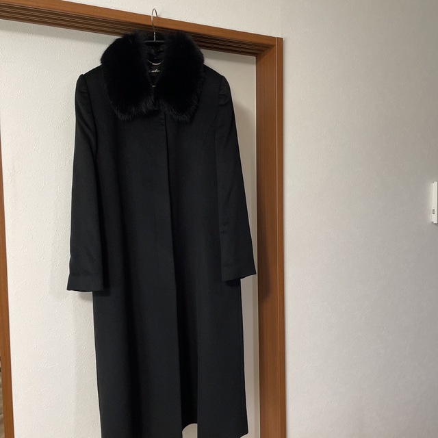 カシミヤ100% 黒 ロングコート カシミヤ100% 黒 ロングコート