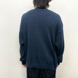 中古】 LIBERTY SWEATERS 総柄 3Dニット セーター ストライプ 長袖