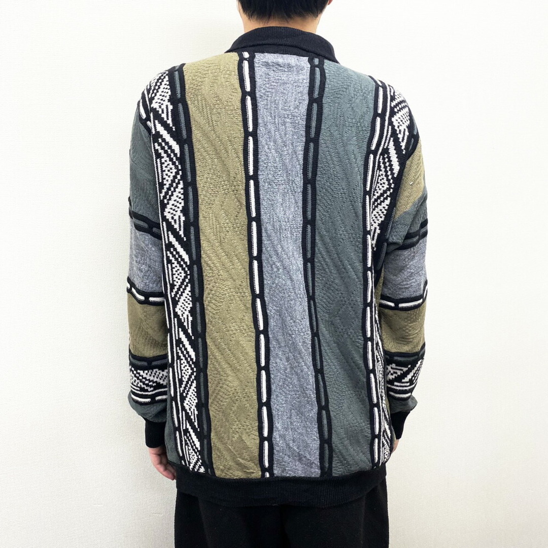 中古】CLASSICAL CLOTHES COMPANY 総柄 3Dニット アクリル セーター