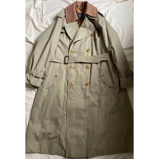 バーバリー(BURBERRY)のフルセット　一枚袖　カーキ トレンチ21 バーバリー　コットン100　ビンテージ(トレンチコート)