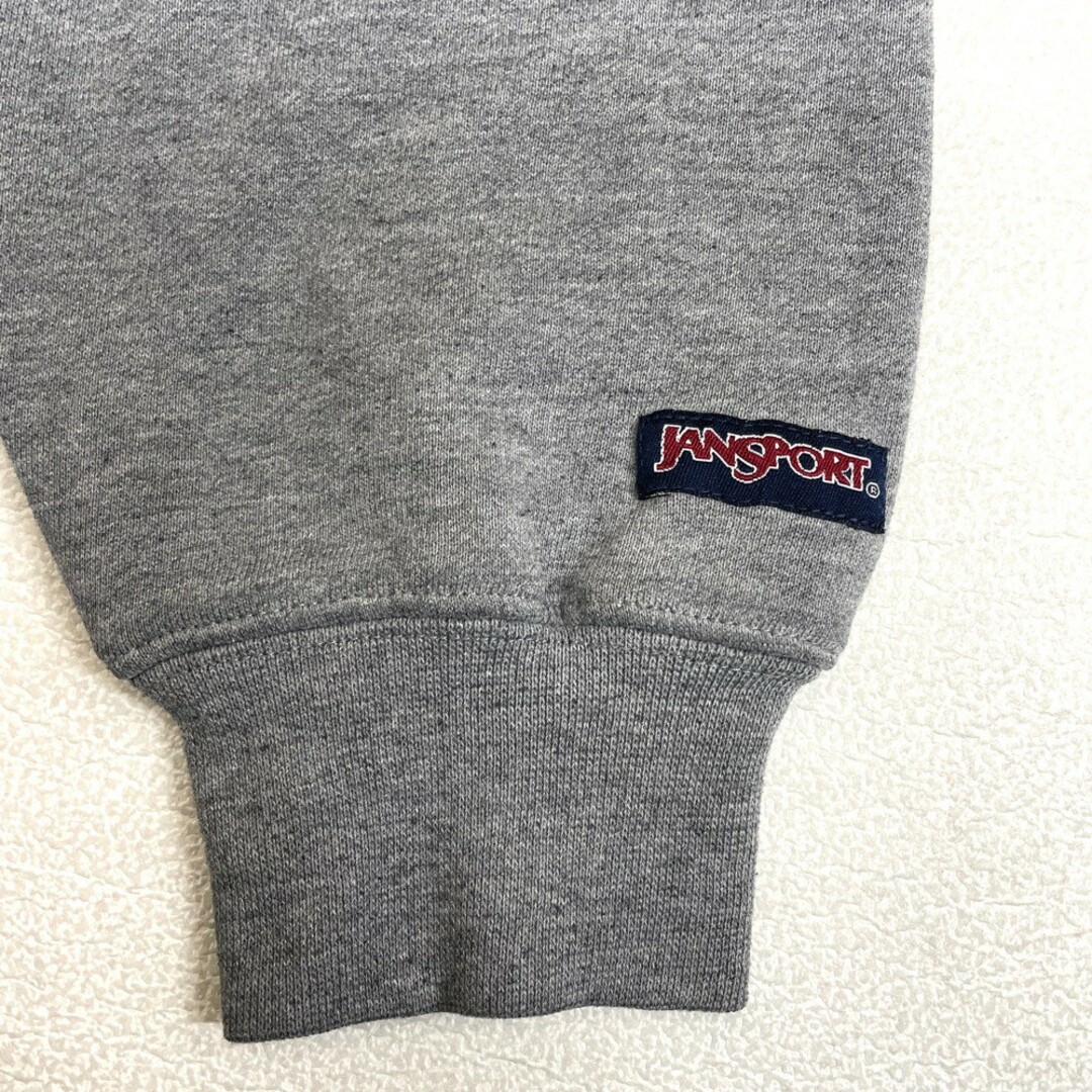 【中古】 ジャンスポーツ JANSPORT スウェット シャツ トレーナー カレッジロゴ 刺繍 長袖 サイズ:L グレー