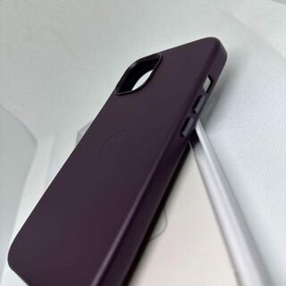 iPhone14plus レザーケース　ダークチェリー　インク　2点セット