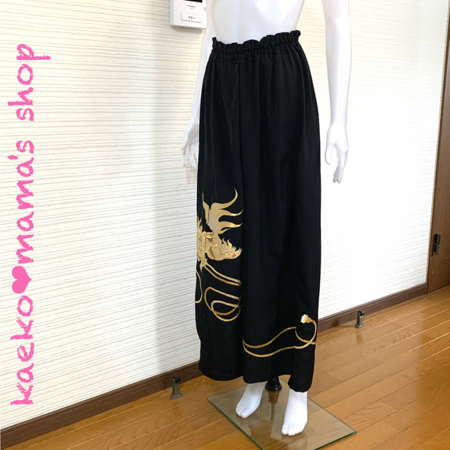 m様】スカンツ ワイドパンツ(3点)✿黒留袖✿和モダン(着物リメイク)-
