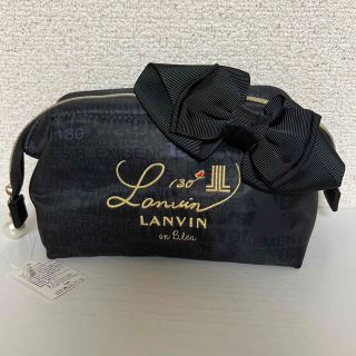 ランバンオンブルー(LANVIN en Bleu)のランバン　ポーチ　ブラック(ポーチ)