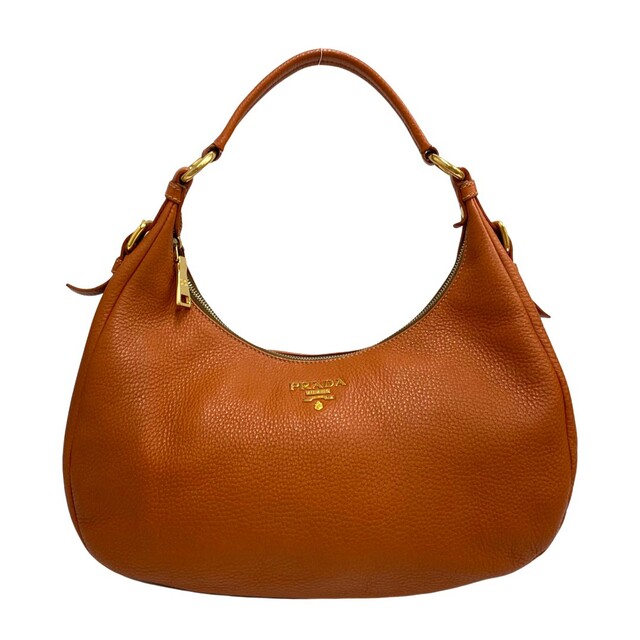 PRADA - 極 美品 保存袋 カード付 PRADA プラダ ロゴ 金具 レザー 本革