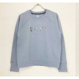 ダナキャランニューヨーク(DKNY)の新品 S ★ DKNY レディース ロゴ トレーナー 裏起毛 カモフラ キラキラ(トレーナー/スウェット)