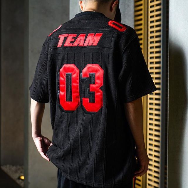 【Mサイズ】Mesh Stripe Football Jersey メッシュ