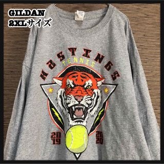 ギルタン(GILDAN)の【ギルダン】長袖Tシャツ　ロンT　テニス　アニマル　トラ　タイガー11(Tシャツ/カットソー(七分/長袖))