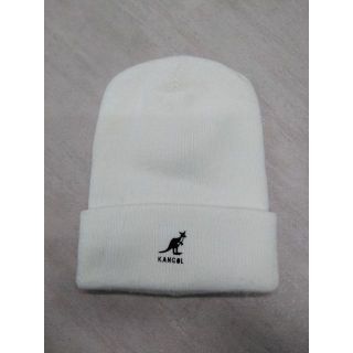 カンゴール(KANGOL)の(美品)KANGOL　カンゴール　ニットキャップ　ホワイト　レディース(ニット帽/ビーニー)