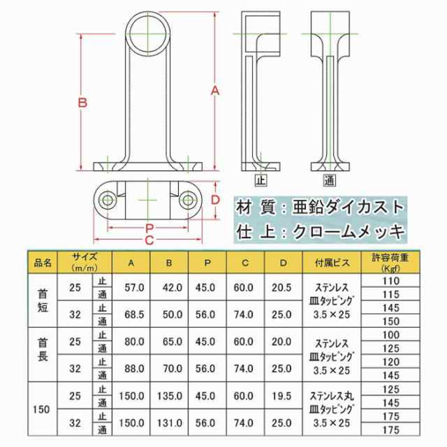 F型ブラケット 150 止 32mm  1個 ハンドメイドの素材/材料(その他)の商品写真