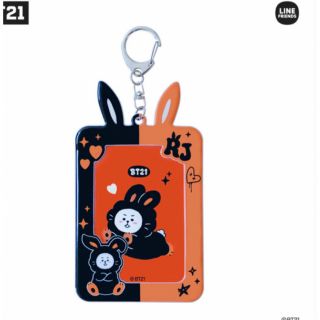 ビーティーイシビル(BT21)のBT21 BLACK RABBIT  RJ フォトカードキーホルダー bt21(キャラクターグッズ)