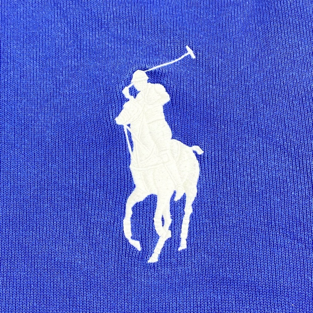 Ralph Lauren(ラルフローレン)の【中古】ポロ ラルフローレン Polo by Ralph Lauren ハーフジップ コットンニット セーター プルオーバー ハイネック ワンポイント ビッグポニー 刺繍 ワッペン 長袖 サイズ：L ブルー メンズのトップス(ニット/セーター)の商品写真