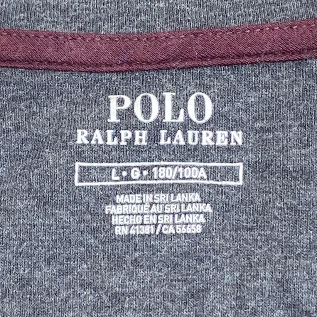 【中古】ポロ ラルフローレン POLO RALPH LAUREN ハーフジップ スウェットシャツ プルオーバー ハイネック ワンポイント ポニー 刺繍  長袖 サイズ：L エンジ