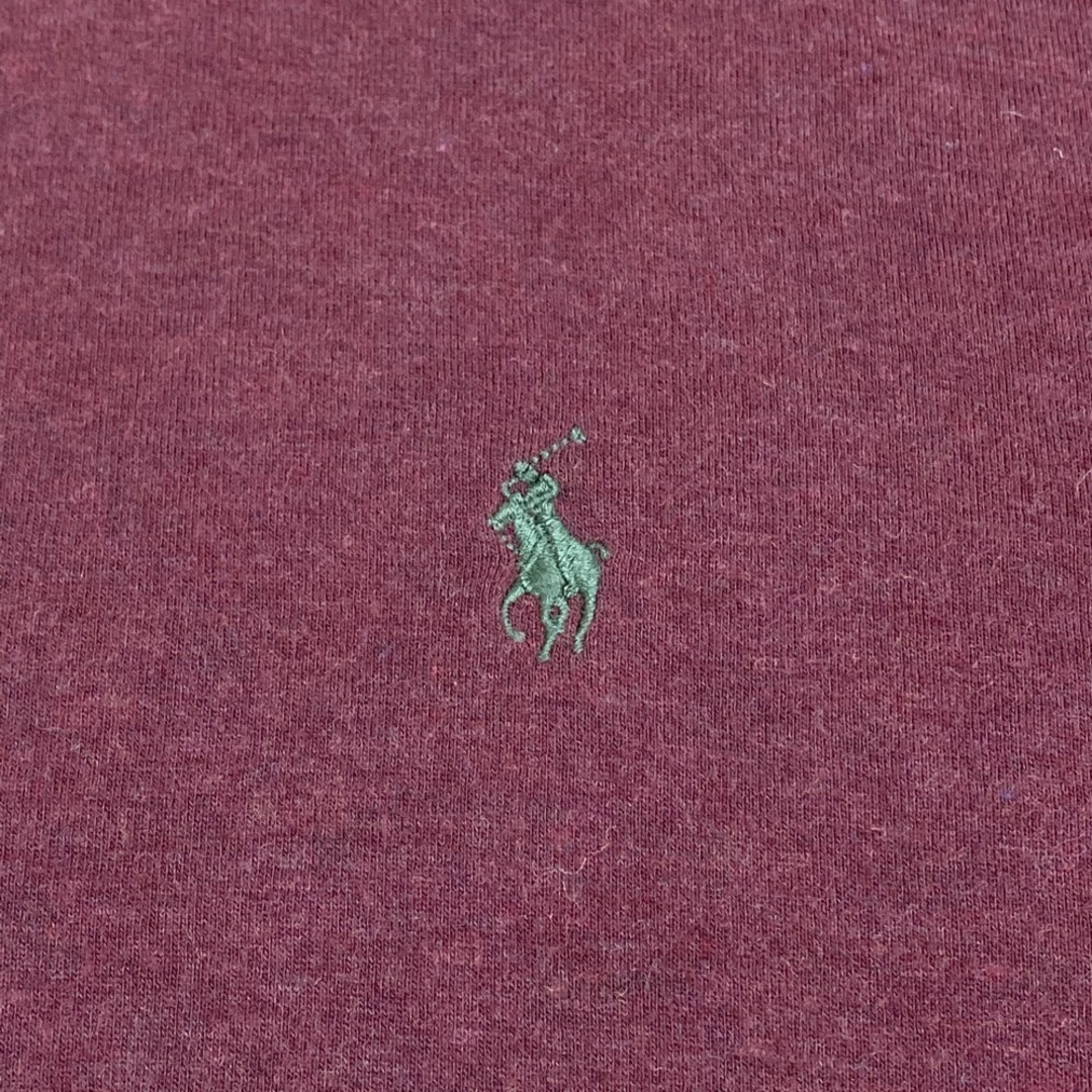 【中古】ポロ ラルフローレン POLO RALPH LAUREN ハーフジップ スウェットシャツ プルオーバー ハイネック ワンポイント ポニー 刺繍  長袖 サイズ：L エンジ