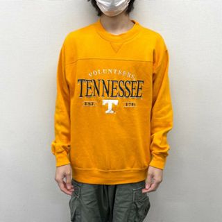 リー(Lee)の【中古】 リー スポーツ Lee SPORT NCAA テネシー ボランティアーズ スウェット シャツ トレーナー 前V ロゴ 刺繍 長袖 サイズ：M イエロー(スウェット)