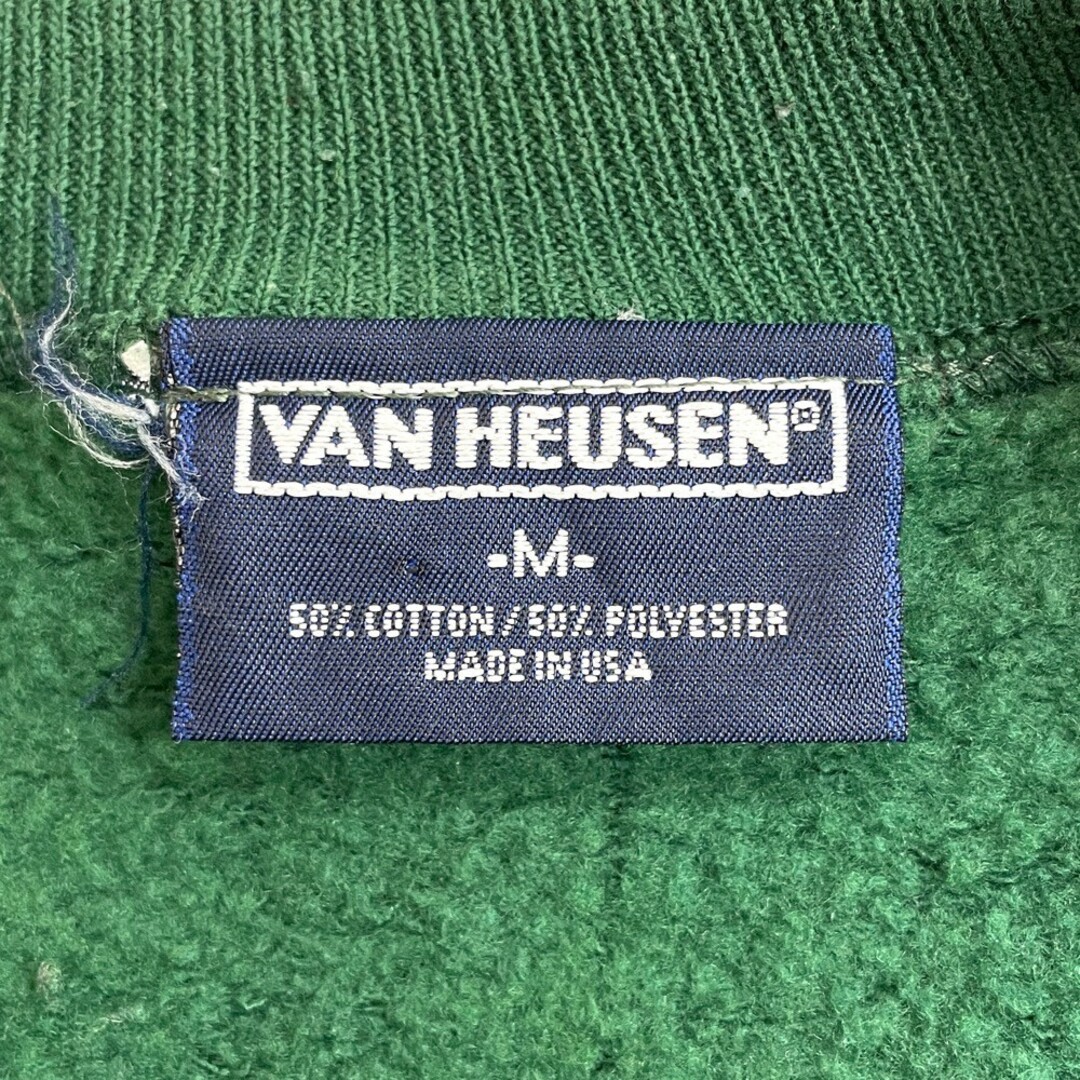 【中古】 VAN HEUSEN スウェット シャツ トレーナー アニマル プリント 長袖 サイズ：M グリーン MADE IN U.S.A メンズのトップス(スウェット)の商品写真