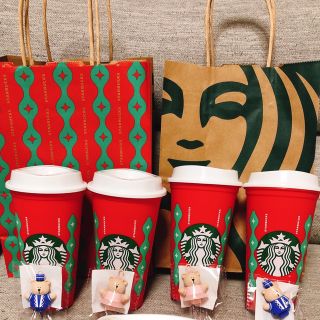 スターバックスコーヒー(Starbucks Coffee)のスターバックス　クリスマス　ベアリスタ　キャップ(ぬいぐるみ)