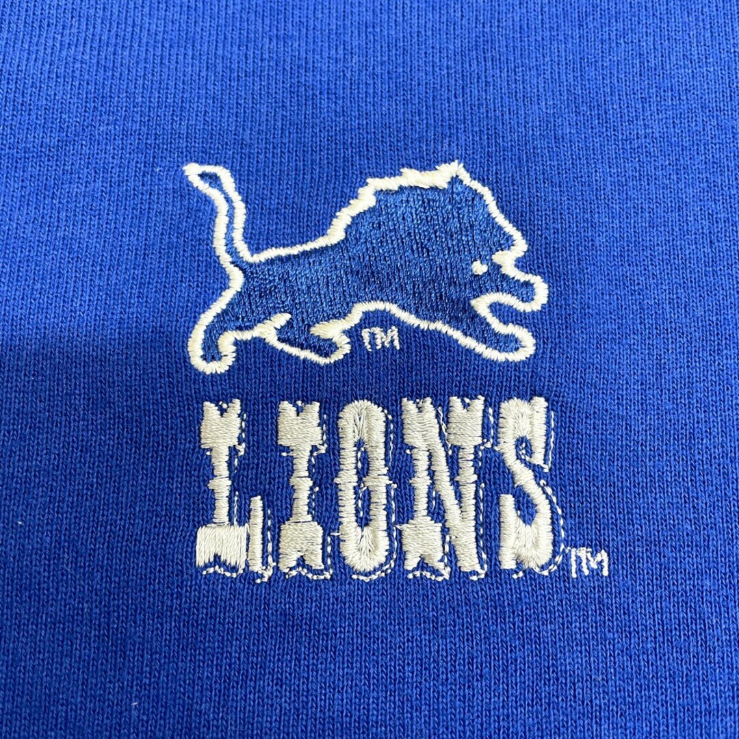 スターター STARTER NFL デトロイト ライオンズ スウェット シャツ トレーナー ロゴ 刺繍 長袖 サイズ：L ブルー MADE IN U.S.A 5
