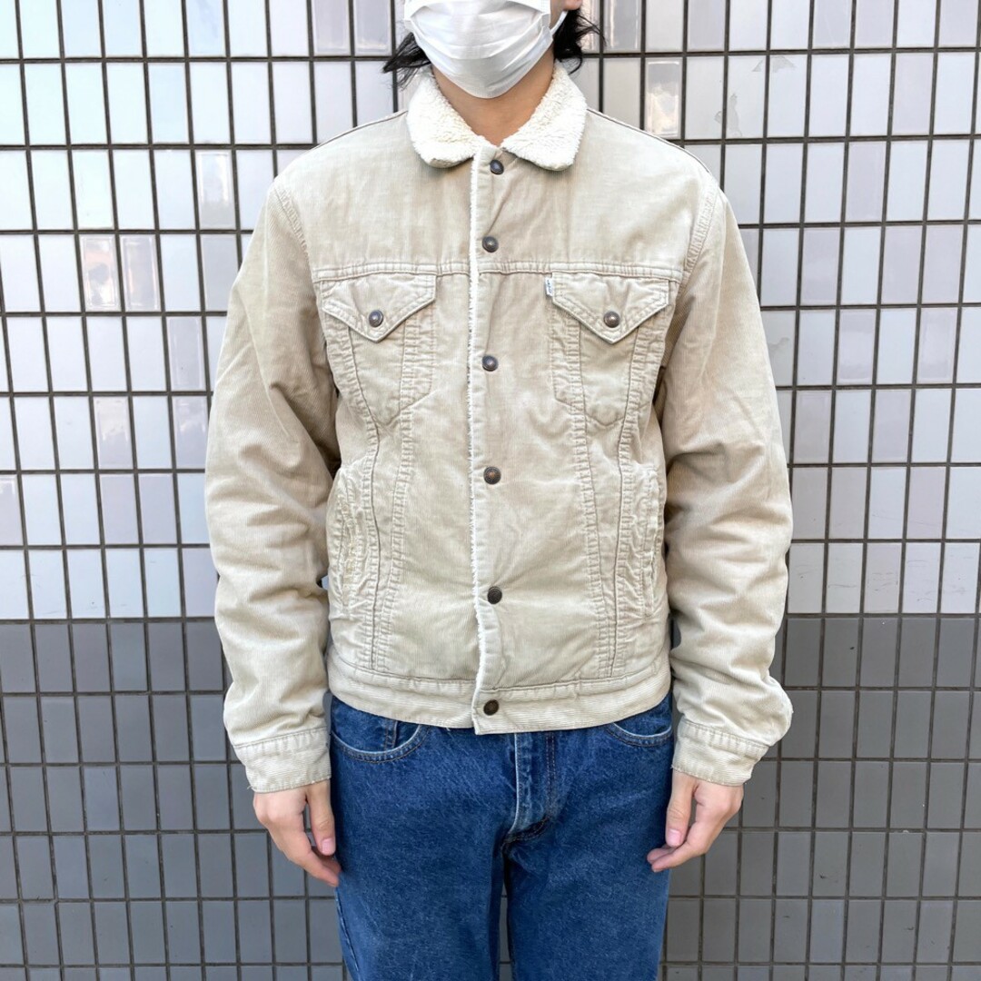 Levi's Sherpa Trucker Jacket リーバイス コーデュロイ シェルパ トラッカージャケット ボア ジャケット サイズ：M ベージュ MADE IN TUNISIA Levis  71500-6923