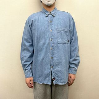 ディッキーズ(Dickies)の【中古】 ディッキーズ Dickies デニム シャツ ボタンダウン ロングスリーブ 長袖 サイズ：XL インディゴ(シャツ)