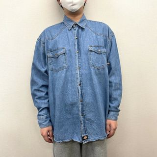 ディッキーズ(Dickies)の【中古】 ディッキーズ Dickies デニム ウエスタン シャツ ロングスリーブ 長袖 サイズ：XL インディゴ(シャツ)