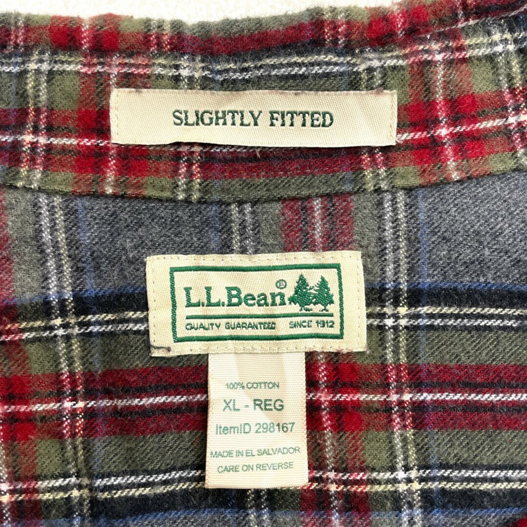 エルエルビーン L.L.Bean 長袖 ボタンダウン フランネルシャツ メンズXL /eaa363938