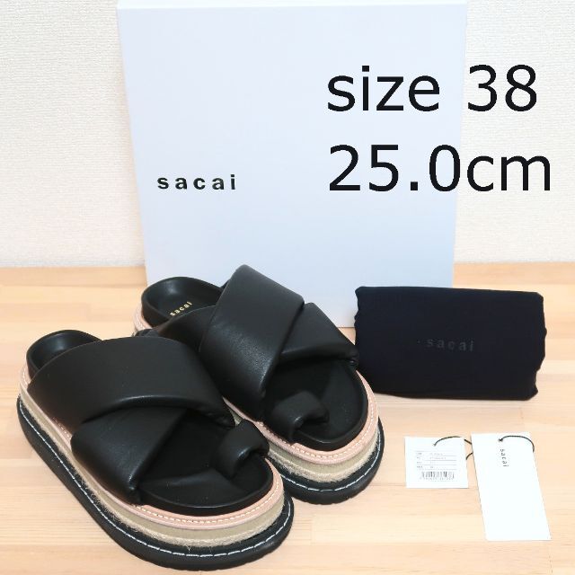 38 SACAI 22SS レザー サンダル 定価69300円 新品