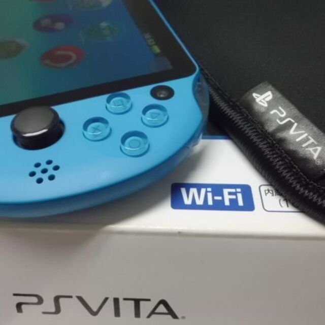 PlayStation Vita(プレイステーションヴィータ)のPSVITA PCH-2000 Aqua Blue エンタメ/ホビーのゲームソフト/ゲーム機本体(携帯用ゲーム機本体)の商品写真