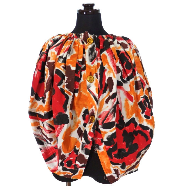 マルニ MARNI 20SS 総柄 ギャザーポンチョシャツ ブラウス 40 - その他