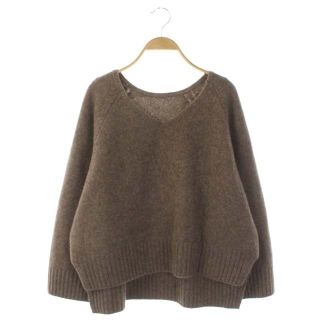 ノーブル(Noble)のノーブル 19AW 5G YAK Vネックニット セーター 長袖 ライトブラウン(ニット/セーター)