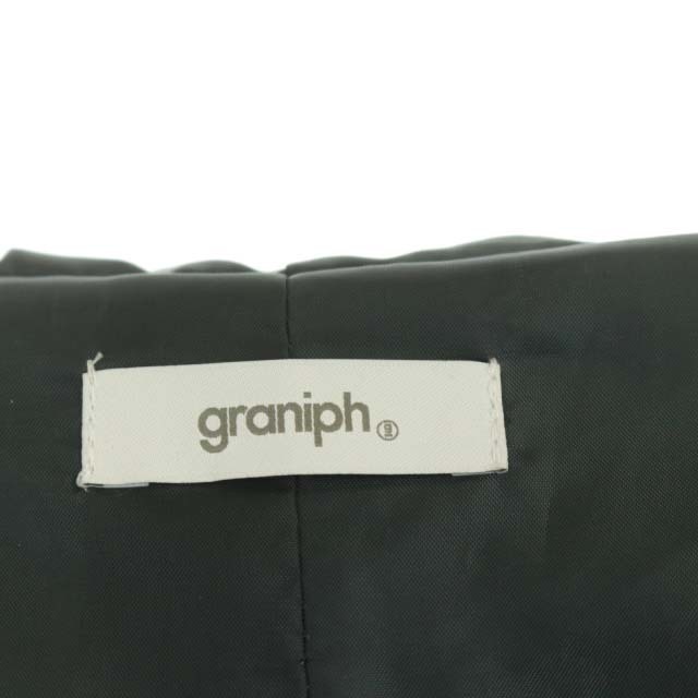 Graniph(グラニフ)のグラニフ 中綿ジャケット コート アウター フード付き 総柄 F 緑 レディースのジャケット/アウター(その他)の商品写真