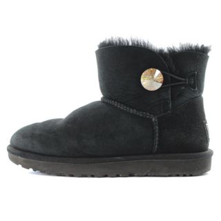 アグ(UGG)のアグ オーストラリア ミニ ベイリー ボタン ブリング ブーツ 25cm 黒(ブーツ)