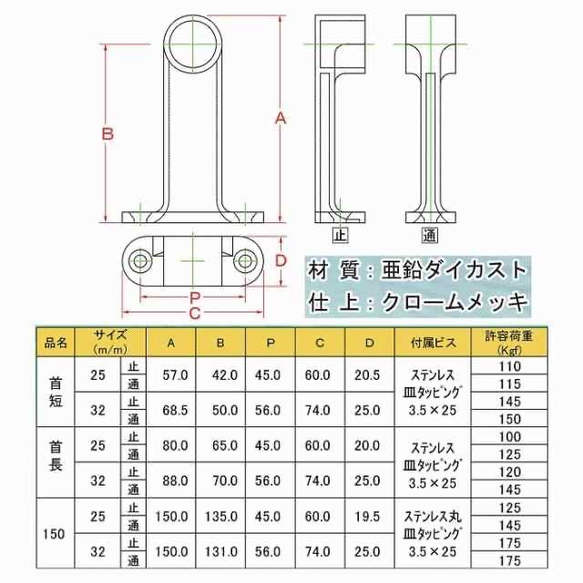 F型ブラケット 150 止 32mm 1個 ハンドメイドの素材/材料(各種パーツ)の商品写真