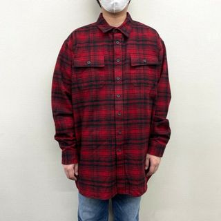 エルエルビーン(L.L.Bean)の【中古】 エルエルビーン L.L.Bean シャミー クロス シャツ フランネルシャツ チェック柄 ヘビーネル ロングスリーブ 長袖 サイズ：XXL-TALL レッド×ブラック  CHAMOIS CLOTH SHIRT(シャツ)