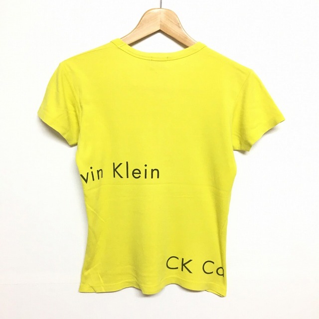 Calvin Klein(カルバンクライン)のカルバンクライン /Calvin Klein ロゴプリント Tシャツ 半袖 サイズ：Women's S イエロー古着 【中古】 レディースのトップス(Tシャツ(半袖/袖なし))の商品写真