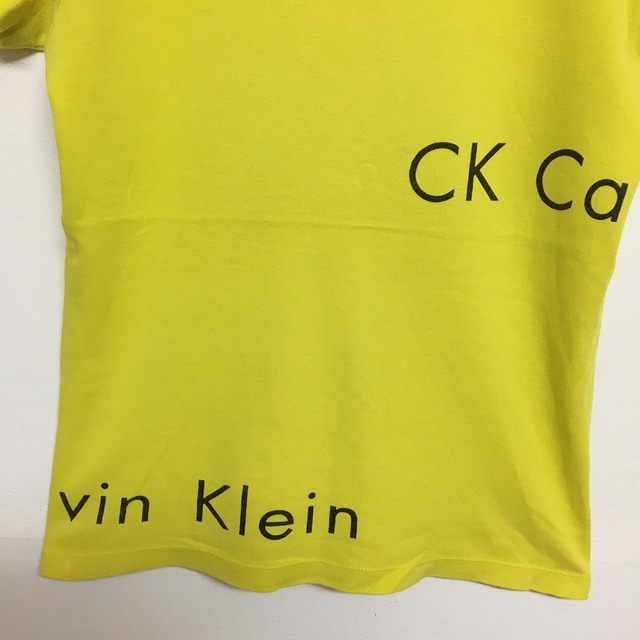 Calvin Klein(カルバンクライン)のカルバンクライン /Calvin Klein ロゴプリント Tシャツ 半袖 サイズ：Women's S イエロー古着 【中古】 レディースのトップス(Tシャツ(半袖/袖なし))の商品写真