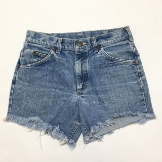 リー(Lee)のリー/Lee カットオフ デニム ショートパンツ　実寸：W29　色落ち古着 【中古】(スラックス/スーツパンツ)