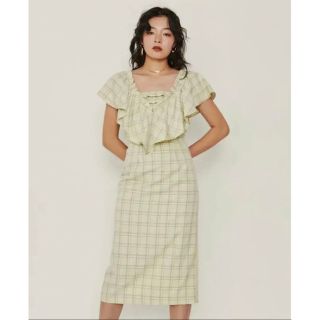 パメオポーズ(PAMEO POSE)のPAMEO POSE 2WAY PLAID DRESS & BARE TOP(ロングワンピース/マキシワンピース)